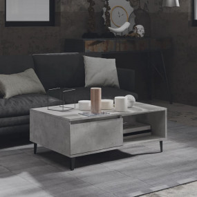 Coffee Table Concrete grey Engineered wood and metal