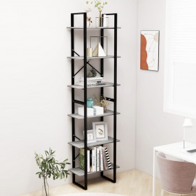 Storage Shelf Concrete Grey Engineered Wood Large Stora...