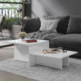 Coffee Table Glossy white Chipboard Medium Coffee Table