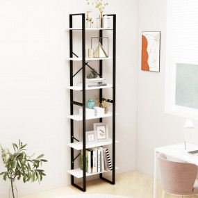 Storage Shelf White Solid Pine Wood, Metal 23.6 x 11.8 ...