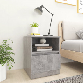 Bed Cabinet Concrete grey Engineered wood Medium Bed Ca...