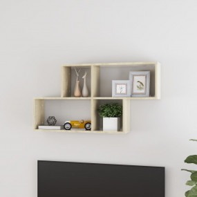 Wall Shelf Sonoma oak Engineered wood 39.4 in x 7.1 in ...