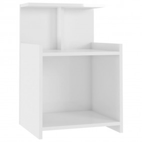 Bed Cabinet High gloss white Engineered wood Standard