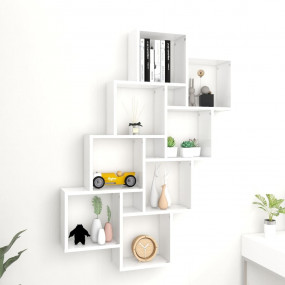 Wall Shelf White Engineered wood Short, tall Wall mount...