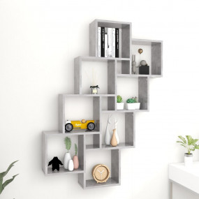 Wall Shelf Concrete gray Engineered wood 35.4 x 5.9 x 4...
