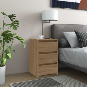 Bed Cabinet Sonoma oak Engineered wood Bed Cabinet Rect...