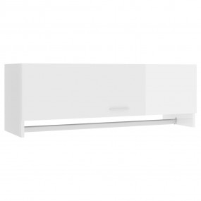 Wardrobe High gloss white Engineered wood Compact Wardr...