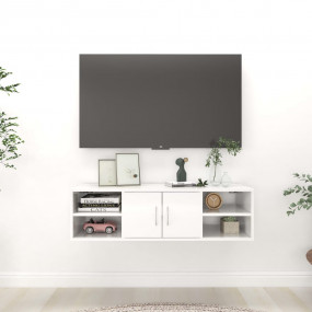 Wall Shelf High gloss white Engineered wood 40.2 x 11.8...
