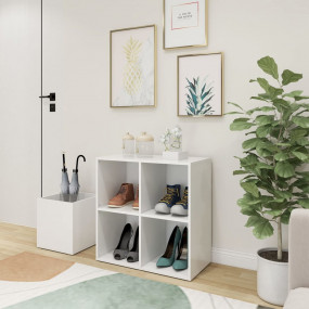 Hall Shoe Cabinet White Engineered wood Medium Hall Sho...