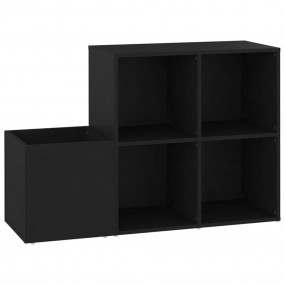 Hall Shoe Cabinet Black Engineered wood Medium