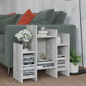 Side Cabinet Concrete Grey Engineered Wood Medium Side ...