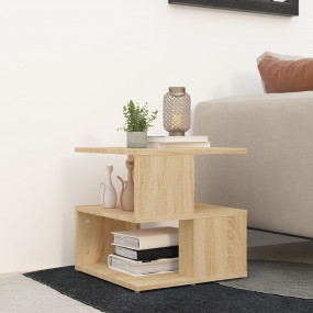 Side Table Sonoma Oak Engineered Wood Compact Side Tabl...