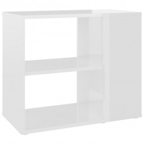Side Cabinet High gloss white Engineered wood 23.6x11.8...
