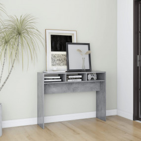 Console Table Concrete Grey Engineered Wood Medium Dura...