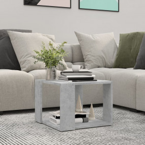 Coffee Table Concrete Grey Engineered Wood Compact Coff...