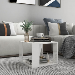 Coffee Table High gloss white Particleboard Compact Sta...