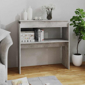 Console Table Concrete Grey Engineered Wood Medium Cons...