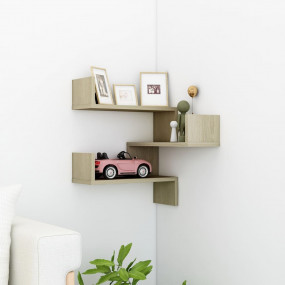 Wall Corner Shelf Sonoma oak Engineered wood Medium Wal...