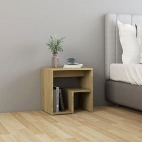 Bed Cabinet Sonoma oak Engineered wood Bed Cabinet Rect...