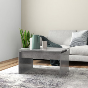 Coffee Table Concrete grey Engineered wood 26.8x19.7x15...