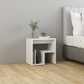 Bed Cabinet High gloss white Engineered wood 15.7x11.8x...