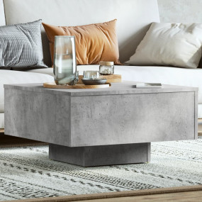 Coffee Table Concrete Grey Engineered Wood Medium Durab...
