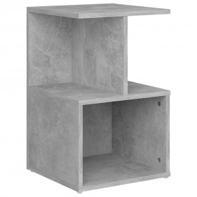 Bedside Cabinet Concrete Grey Engineered Wood Small