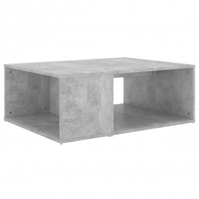 Coffee Table Concrete Gray Engineered Wood Medium Coffe...