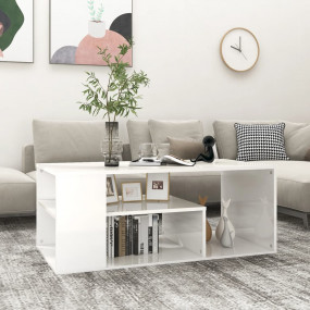 Coffee Table High gloss white Engineered Wood Coffee Ta...