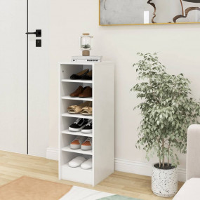 Shoe Cabinet White Engineered Wood Medium Wall Mounting