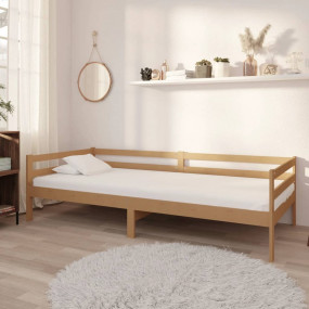 Day Bed Honey Brown Solid Pine Wood 35.4 x 78.7 in