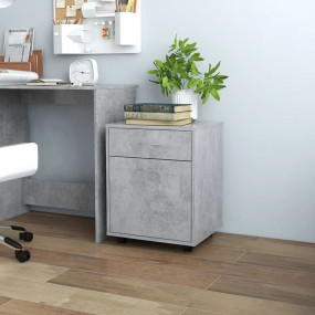 Storage Cabinet Concrete Grey Engineered Wood Compact