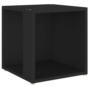 Side Table Black Engineered wood Compact Corner Side Ta...
