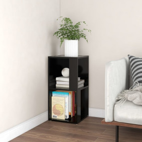 Corner Cabinet Black Engineered Wood Compact Corner Cab...