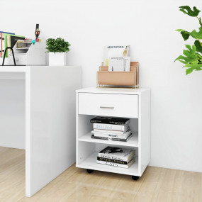 Storage Cabinet White Engineered Wood Medium Storage Ca...