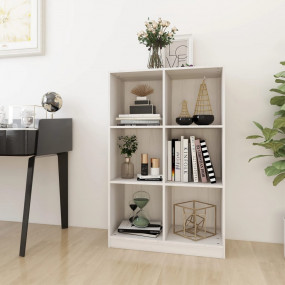 Book Cabinet White Solid Pine Wood Medium Minimalist Du...