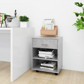 Storage Cabinet Concrete Grey Engineered Wood Medium