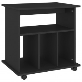 Storage Cabinet Black Engineered Wood Medium Storage Ca...