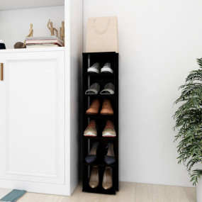 Shoe Cabinet Black Engineered wood Slim, Tall Shoe Cabi...