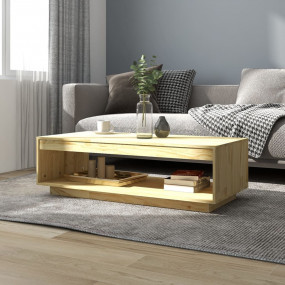 Coffee Table Natural Pine Solid Pinewood Medium Coffee ...