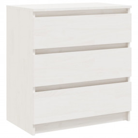 Bedside Cabinet White Solid pine wood Medium Bedside Ca...