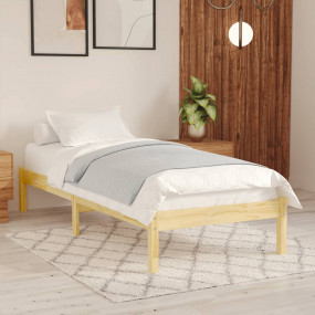 Bed Frame Pine Solid pinewood Single Durable Bed Frame