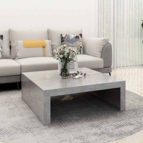 Coffee Table Concrete Grey Engineered Wood Medium Moder...