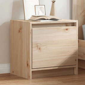 Bedside Cabinet Natural Pine Solid Pine Wood Compact