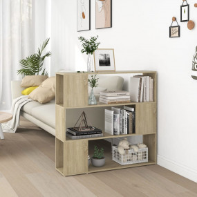 Book Cabinet Room Divider Sonoma oak Engineered wood Me...