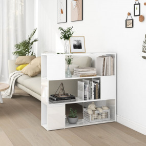 Book Cabinet Room Divider High gloss white Engineered w...