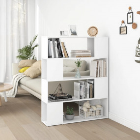 Book Cabinet Room Divider White Engineered wood Medium