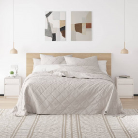 Bedside Cabinet White Solid Pine Wood Medium Bedside Ca...