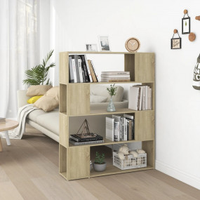 Book Cabinet Room Divider Sonoma Oak Engineered Wood Me...