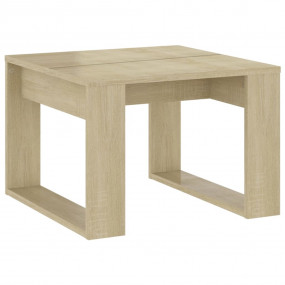 Side Table Sonoma Oak Engineered Wood 19.7 in x 19.7 in...